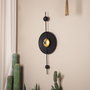 Wallity APS138LSAA Reloj de Pared Decorativo de Metal Dorado y Negro